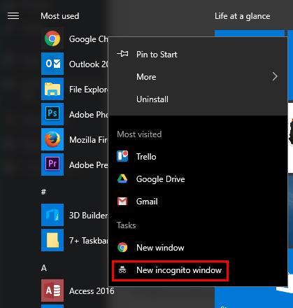 Comment démarrer votre navigateur en mode privé par défaut Windows Incognito