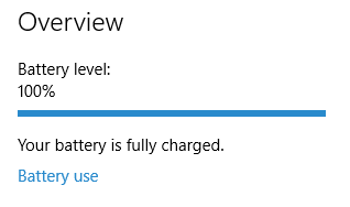 Présentation de la batterie de Windows 10