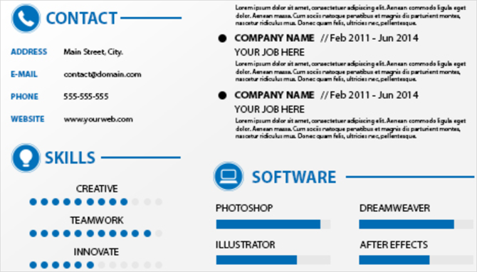 modèle de curriculum vitae modifiable