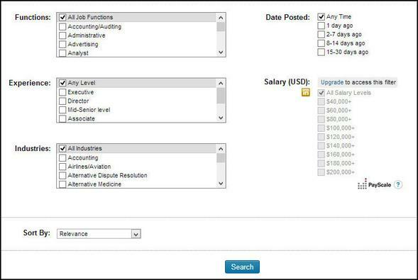 Comment utiliser LinkedIn pour rechercher votre prochain emploi Recherche d'emploi avancée bottom LinkedIn1