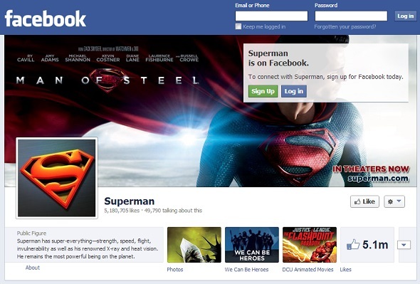 10 personnages fictifs incroyablement populaires sur Facebook Facebook Superman