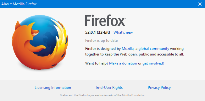 Mozilla Firefox à propos