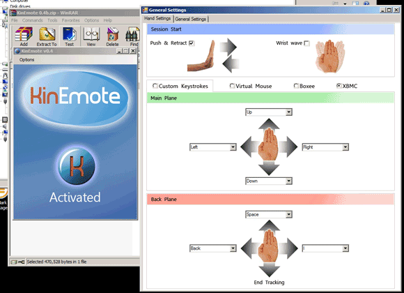 kinect comme télécommande